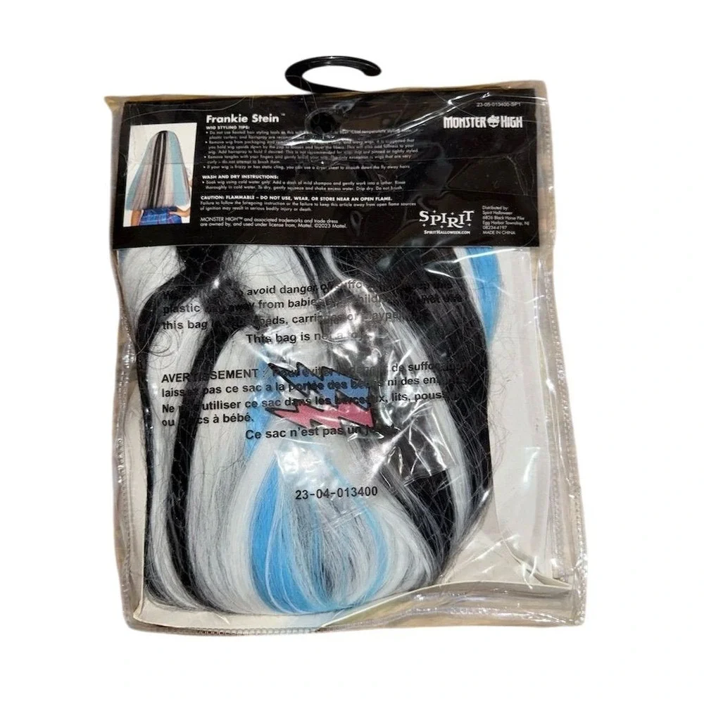 Monster High Frankie Stein Child Wig‎ Multicolor Halloween Party